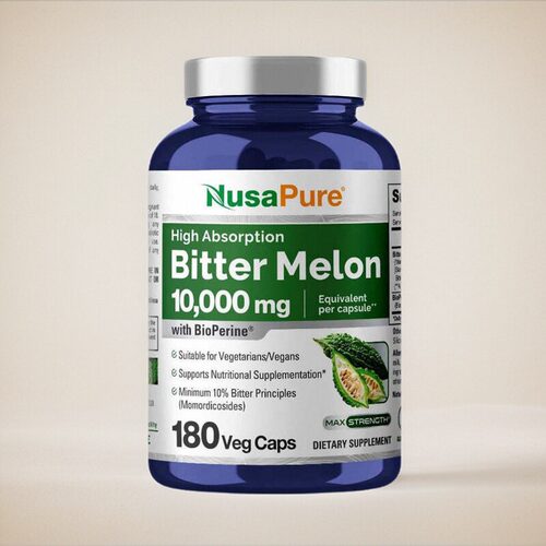 美国代购NusaPure Bitter Melon苦瓜胶囊10000mg 180粒血糖控制