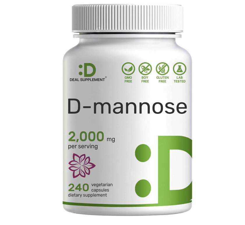 美国女士男性甘露糖胶囊尿路膀胱保健d-mannose240粒deal植物提取