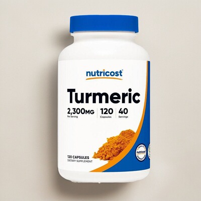 美国姜黄素胶囊Nutricost Turmeric Curcumin成人姜黄粉保健品120