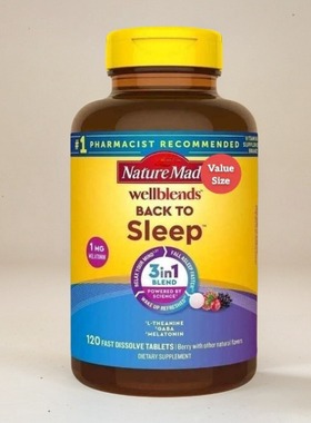 Nature Mades Wellblends Back to Sleep成人睡眠帮助保健120粒