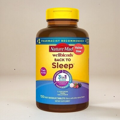 Nature Mades Wellblends Back to Sleep成人睡眠帮助保健120粒