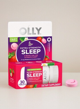 美国代购OLLY Sleep  5mg Melatonin成人睡眠调整溶解片30粒