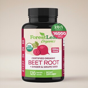 美国代购成人甜菜根胶囊Beet Root含生姜+葡萄籽Ginger体耐力保健