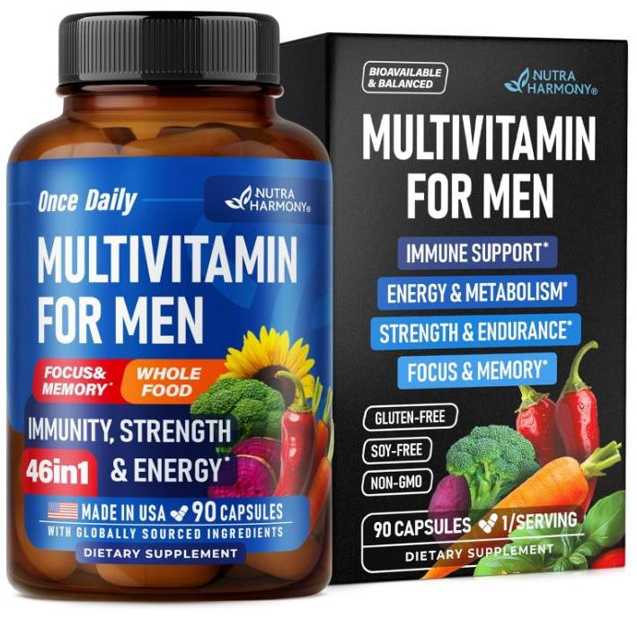 美国代购男士复合维生素矿物质B族Multivitamin for Men食物酶90