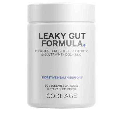 Codeage Leaky Gut FORMULAL-谷氨酰胺N-乙酰葡萄糖胺益生菌丁酸