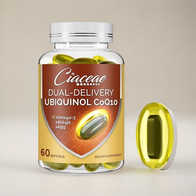 美国泛醇CoQ10辅酶胶囊Omega-3和Shilajit+PQQ心脑血管保健60粒