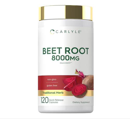 美国成人甜菜根胶囊Carlyle Beet Root高含量8000毫克120粒免疫力