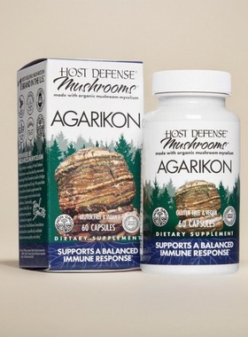 美国成人健康保健免疫力帮助Host Defense Agarikon家人保护胶囊