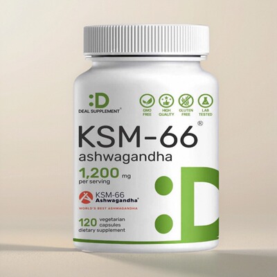 美国成人情绪压力缓解释放KSM 66 Ashwagandha 醉茄黑胡椒 120粒