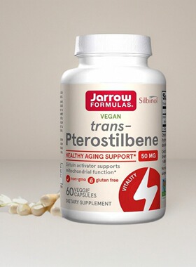美国成人紫檀芪胶囊对氧化衰老Pterostilbene高吸收优于白藜芦醇
