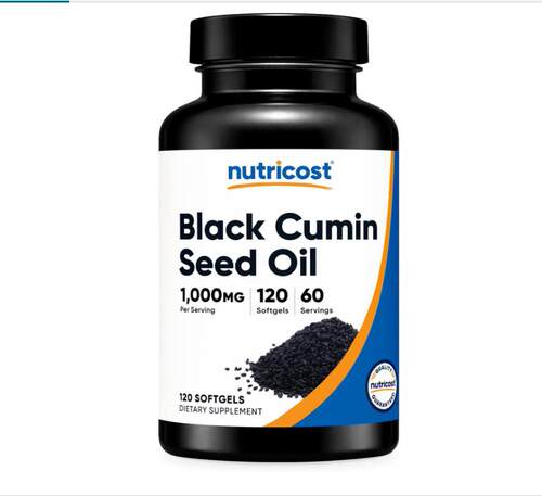 Nutricost Black Seed Oil Cumin Cold 冷压黑籽油胶囊保健免疫力