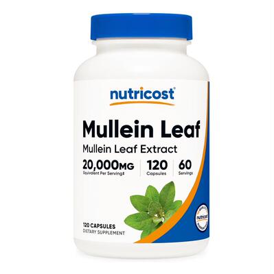 Nutricost Mullein Leaf毛蕊花胶囊成人肺部保健痰液120粒