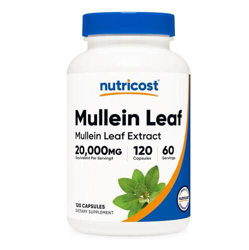 Nutricost Mullein Leaf毛蕊花胶囊成人肺部保健痰液120粒