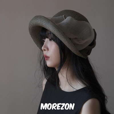 MOREZON【KREUZZZ】春夏新款设计师手工小众潮人卷边大檐遮阳帽子