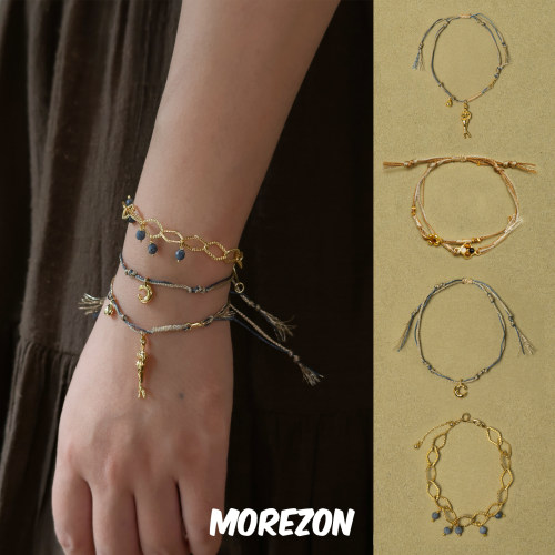 MOREZON【Hanying】25AW设计师手工潮人时尚休闲人鱼编绳彩绳手链