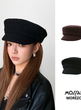 MOREZON【Mossant】26秋冬新款小众潮人时尚精致简约羊毛平顶帽子