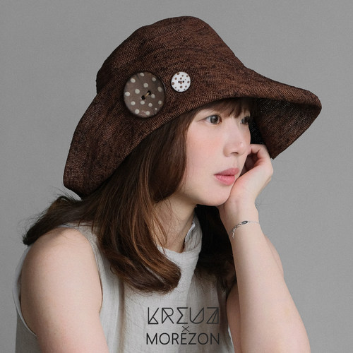MOREZON【KREUZZZ Witt】26春夏新款手工编织柔软潮人大檐草帽女