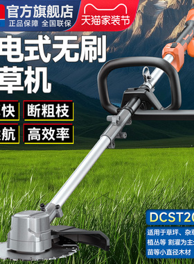 东成电动割草机小型家用充电式除草机锂打草机草坪修剪DCST20122