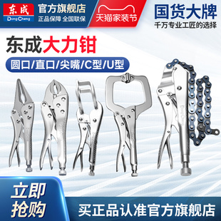 东成家用手动工具钳子多功能大力钳铬钒钢大力钳10寸钳子工具