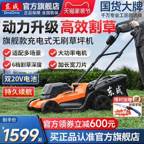 东成大功率草坪修剪机手推剪草机