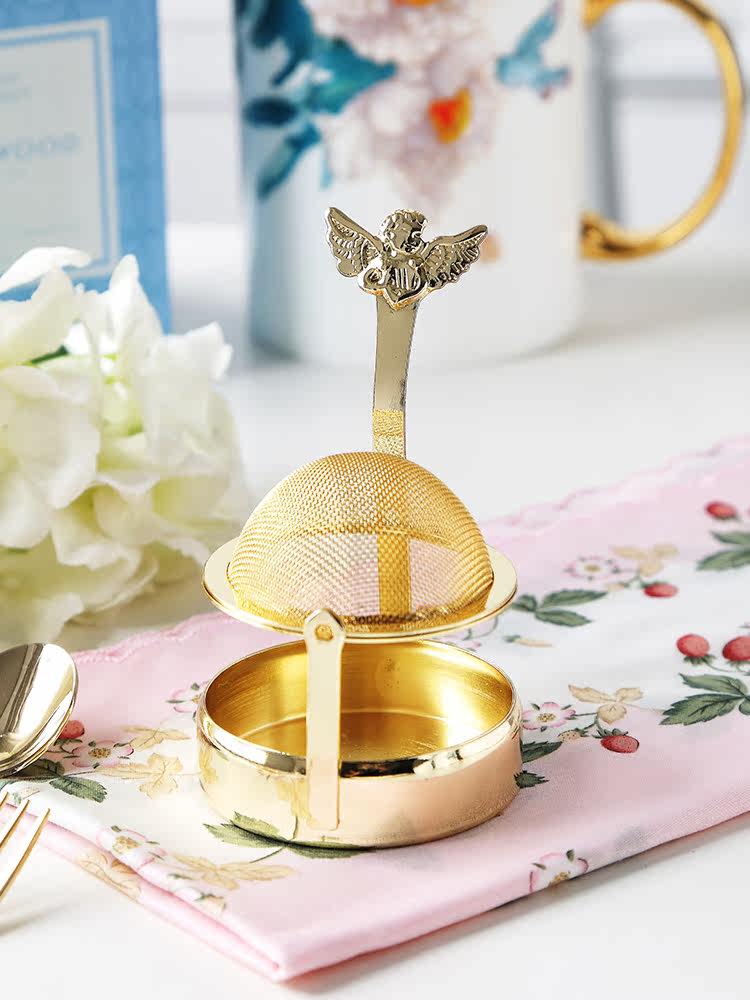 Yayoi era Japan imported stainless steel golden shell tea leak tea filter English afternoon tea filter tea