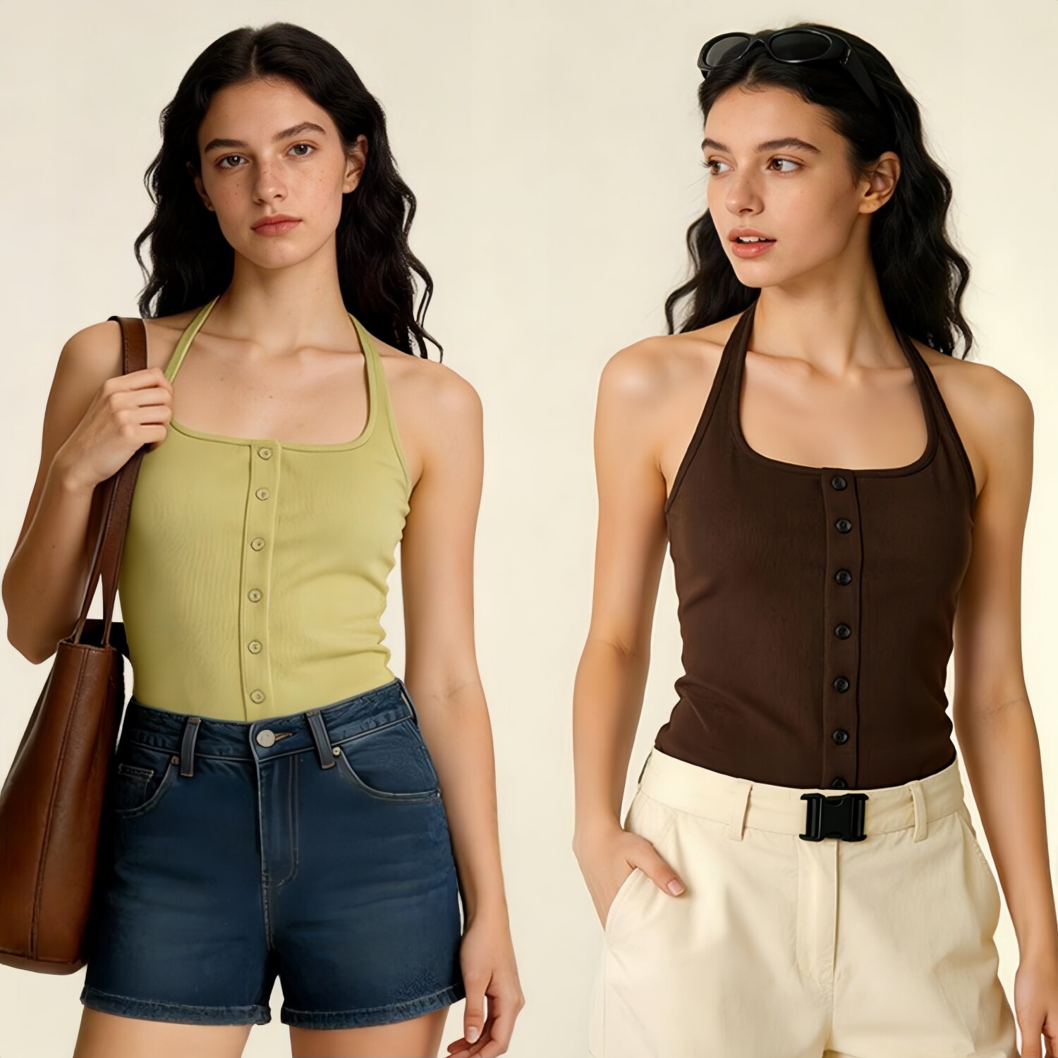 美式挂脖吊带背心带胸垫女美背性感内搭外穿显瘦运动内衣跑步健身