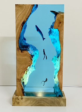 带灯光室内家居装饰树脂观赏现代