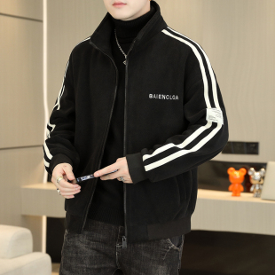 羊羔毛外套男士冬季2025新款颗粒绒衣服冬装潮牌男装加厚休闲夹克