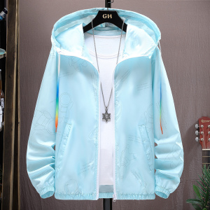 超薄冰丝防晒衣男夏季2025年新款男装外套透气钓鱼防晒服连帽上衣