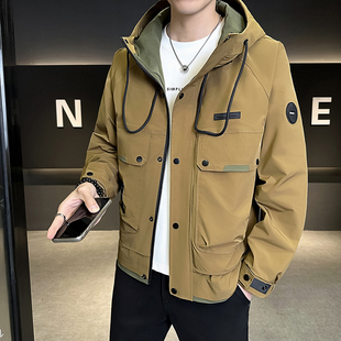 春秋季 休闲工装 男士 百搭帅气高端男装 外套 夹克潮流韩版 2026年新款