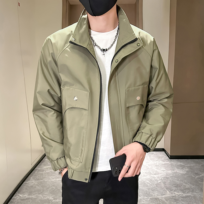 春秋季新款立领韩版外套男