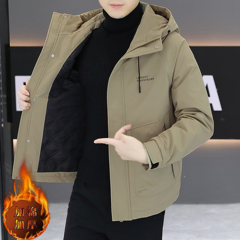 秋冬季夹棉保暖外套男