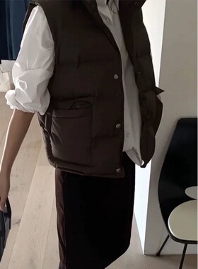 秋冬新款韩国nothing writ*白鸭绒羽绒马甲女式高端女款保暖背心