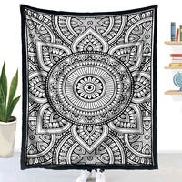 Custom floral graffiti blanket, stress-relieving creative blanket, washable gift blanket, DIY Coloring Blanket5 thumbnail 6