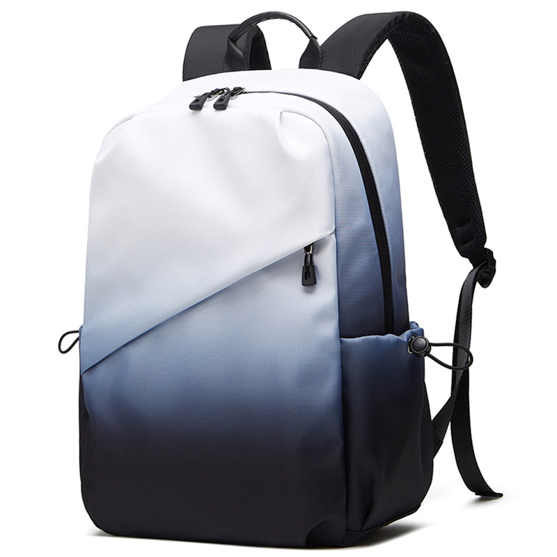 国潮双肩背包渐变黑色电脑肩背包