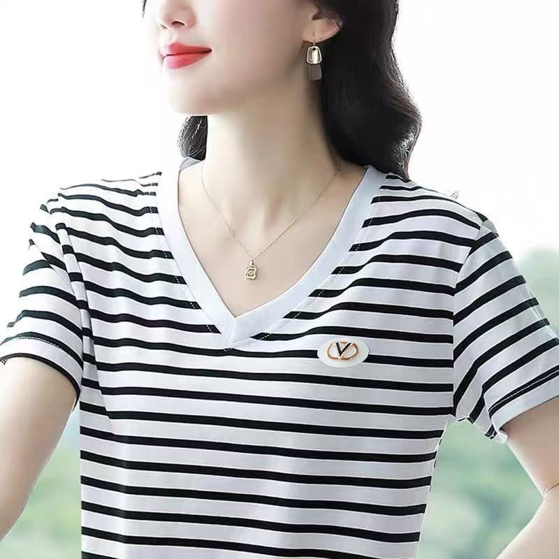 【芭拉婷】夏装polo衫t恤女夏季新款翻领短袖大码运动休闲有领女