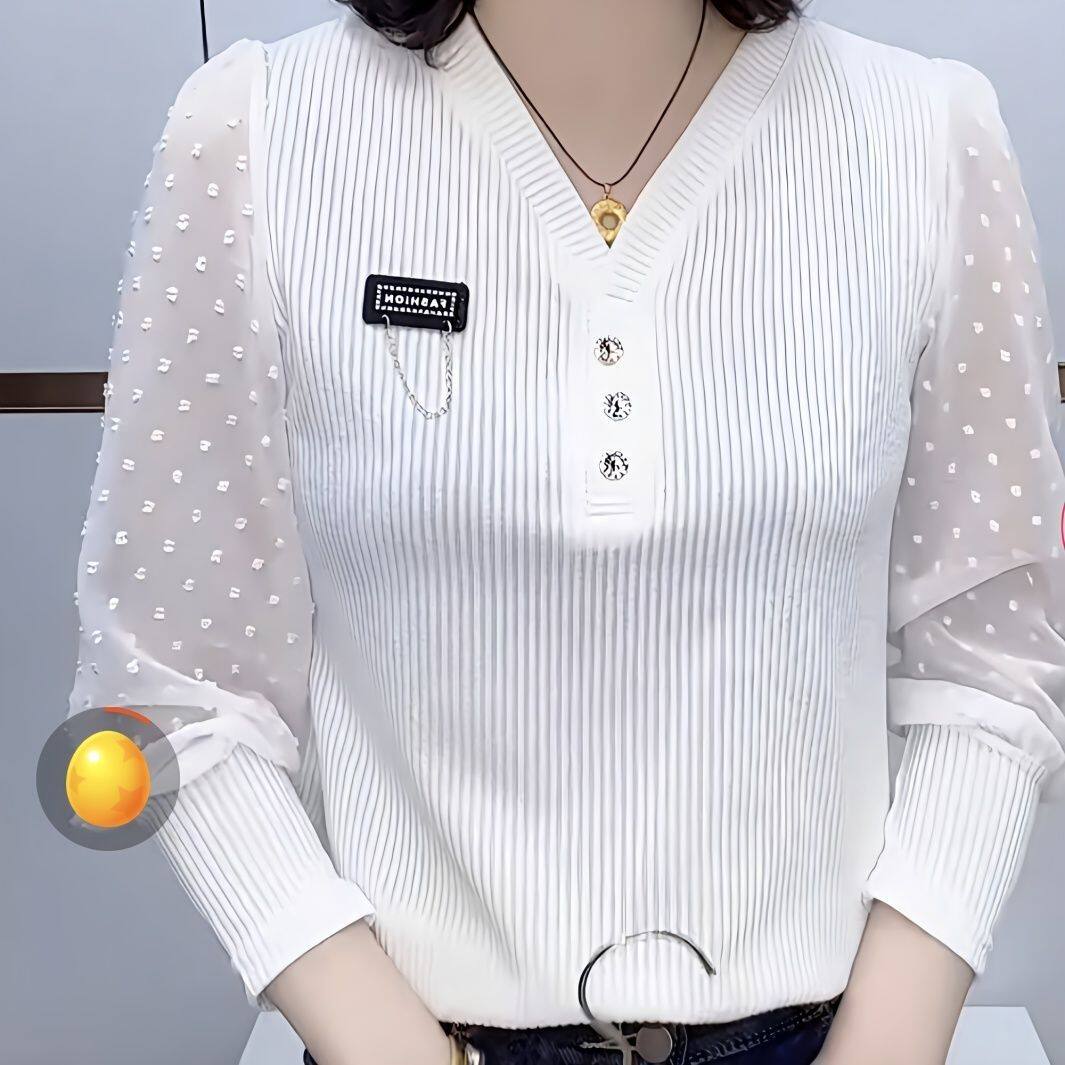 2025螺纹打底宽松新款显瘦纯色上衣韩版洋气领针织女士秋季小衫