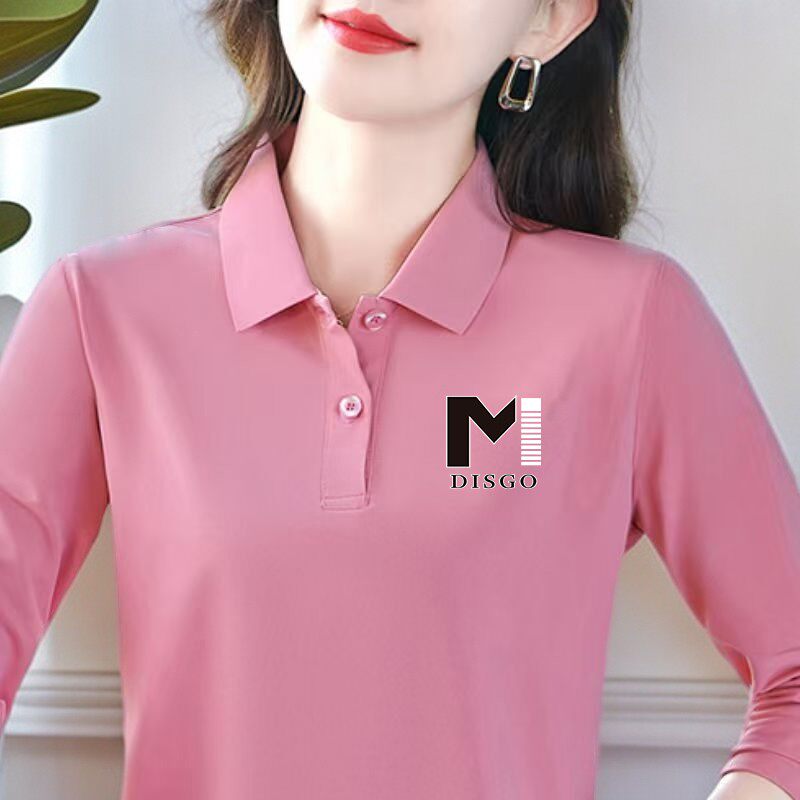 工厂直销新款妈妈秋冬洋气打底衫翻领POLO衫修身百搭欧货长袖T恤