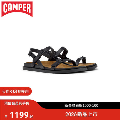 【新品】Camper看步女鞋Lluc Sandal简约舒适平底低跟夏季凉鞋