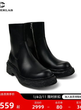 CAMPERLAB看步男女鞋Vamonos黑色时尚经典中筒靴潮流个性切尔西靴