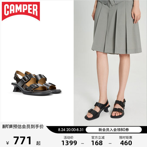 Camper看步女鞋Dina夏季高跟凉鞋