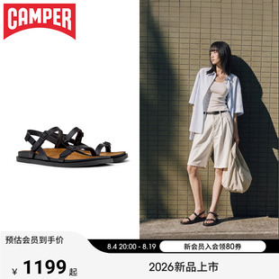 【新品】Camper看步女鞋Lluc Sandal简约舒适平底低跟夏季凉鞋