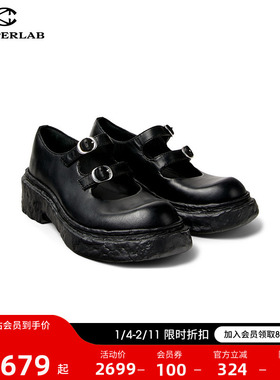 CAMPERLAB看步女鞋Vamonos黑色优雅玛丽珍鞋时尚气质通勤小皮鞋