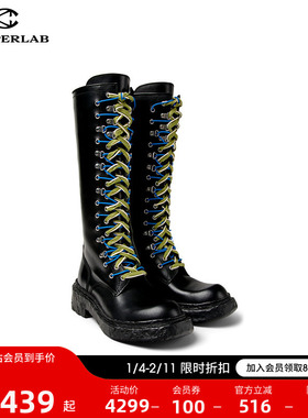 CAMPERLAB看步男女靴Vamonos新款时尚个性高筒靴系带皮靴骑士靴