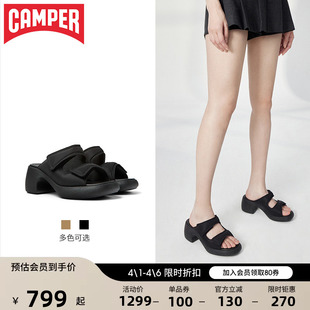 厚底鞋 Camper看步女鞋 子高跟凉拖 粗跟凉鞋 新款 Thelma Sandal夏季