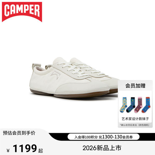【新品】Camper看步女鞋Right Nina通勤日常休闲鞋白色百搭板鞋