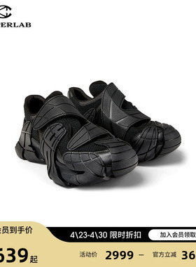 CAMPERLAB看步男女鞋Tormenta魔术贴厚底时尚老爹鞋黑色休闲鞋