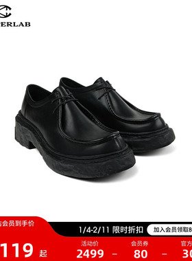 CAMPERLAB看步男女鞋Vamonos黑色经典系带德比鞋优雅气质款皮鞋