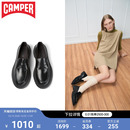 女黑色一脚蹬厚底皮鞋 walden乐福鞋 Camper看步女鞋 秋 博主同款
