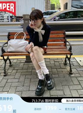 【博主同款】Camper看步女鞋BCN休闲风德比鞋增高松糕鞋小皮鞋